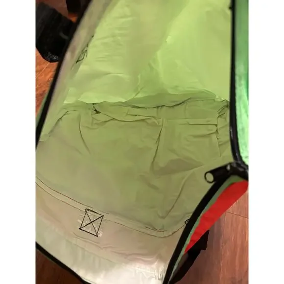 Vintage 90s Gitano Neon Tote Bag Nylon Sport Gear Gym Purple Zip Case Set Retro - Picture 4 of 7